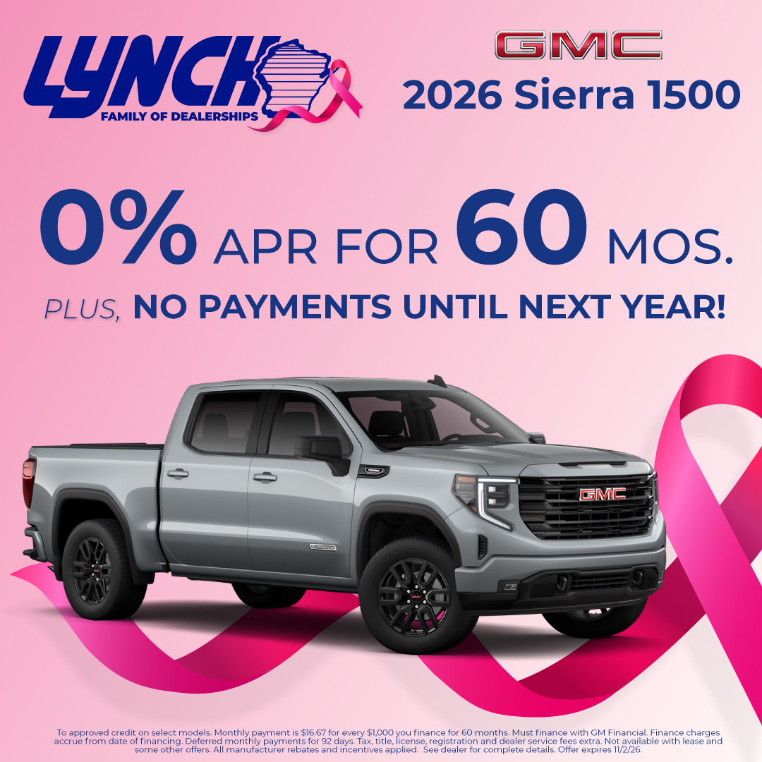 0% APR for 60 Months + No Payments Until Next Year on the 2026 GMC Sierra 1500