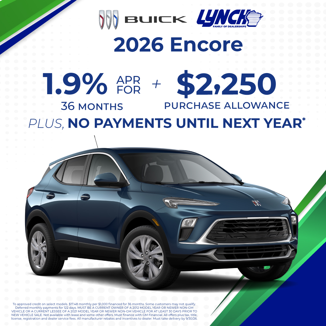1.9% APR + $2,250 Purchase Allowance on the 2026 Buick Encore