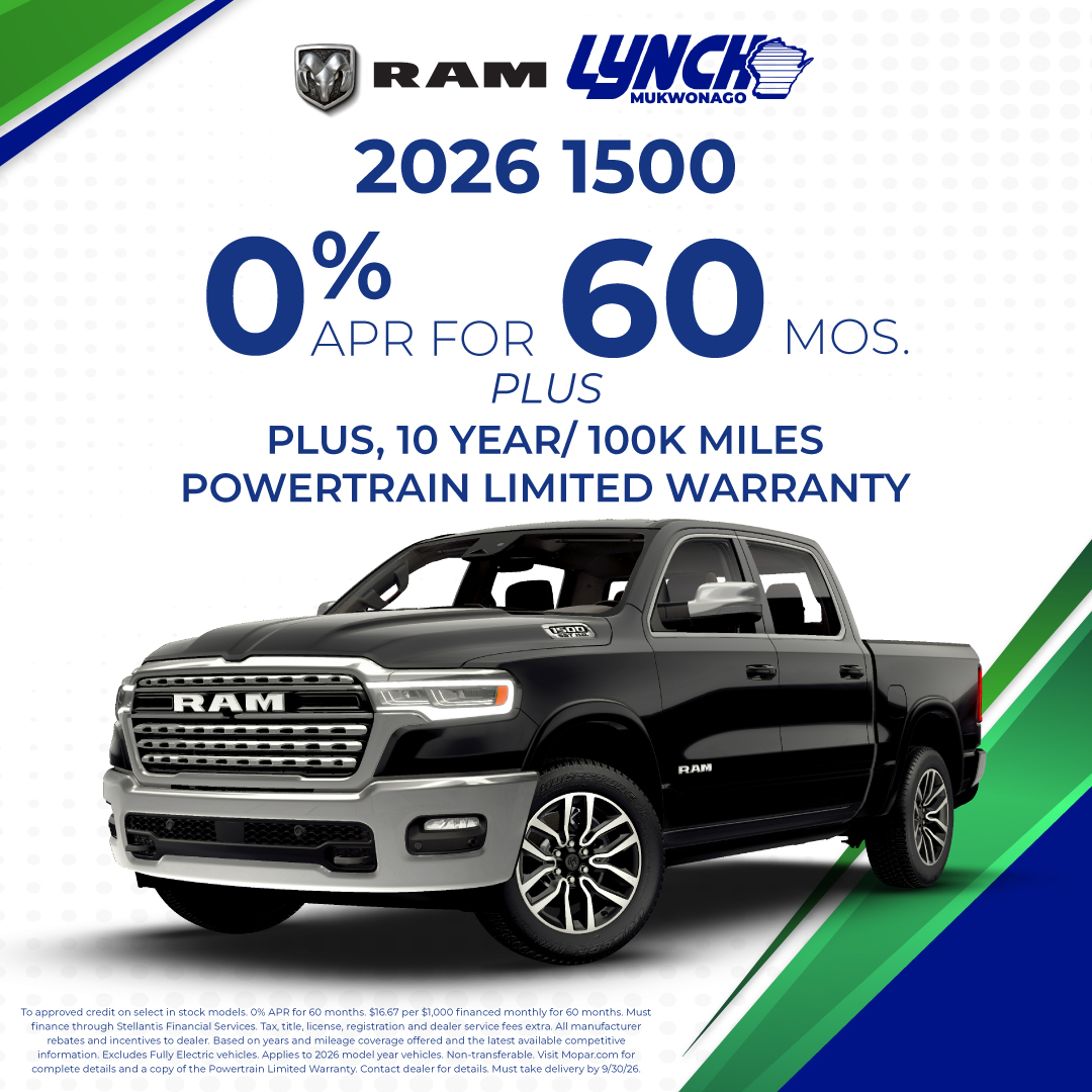 0% APR on the 2026 RAM 1500
