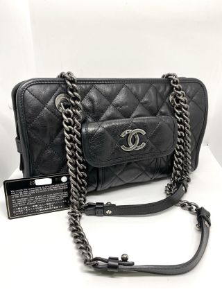 Chanel Calfskin Chain Shoulder Bag No.20