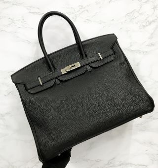 Hermes Bag Birkin 35 Noir in Togo, M Stamp