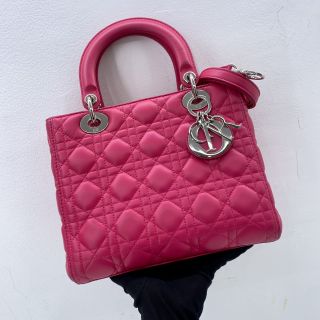 DIOR LAMBSKIN MEDIUM FUSCHIA