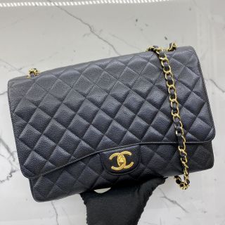 Chanel Bag Caviar Skin 33 No.18 W Flap Matelassé W/Card