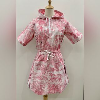 SHORT HOODED DRESS PINK 36#