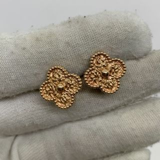 VAN CLEEF & ARPELS FINE JEWELRY EARRINGS VINTAGE ALHAMBRA RG750 9.2G (EARRING ONLY) jc523348
