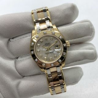 80318 DATEJUST PEARLMASTER MOP YG750 W/DIAMOND