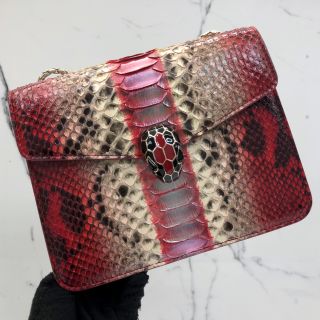 Bvlgari Serpenti Forever Python Chain Shoulder Bag