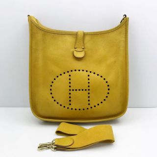 Hermes Bag Evelyne Yellow Circle in Epsom leather, Z Stamp