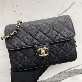 Chanel Matelassé Chain Shoulder Bag in Caviar Skin