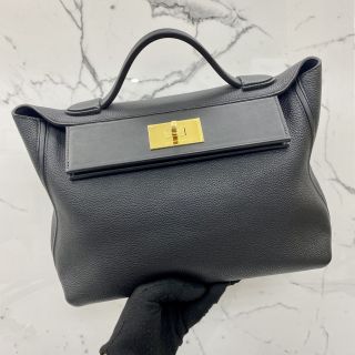 Hermes 24/24 29 in Clemence Noir, C Stamp