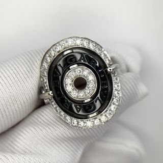 ASTRALE CERCH BLACK CERAMIC WITH DIAMOND 750 9.76G RING ONLY