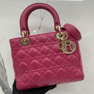 PINK 2 WAY LAMBSKIN MEDIUM ZIP