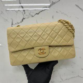 LAMBSKIN 25CM MEDIUM DOUBLE FLAP RECOLOURED NO.03