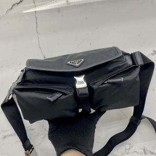 RE-NYLON AND LEATHER SHOULDER BAG 2VH174_2DW3