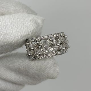 VICTORIA BAND RING DIAMOND PT950, 7.76G