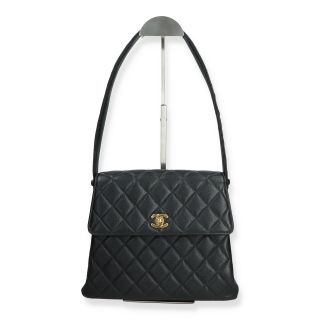 No.52 Matelassé Flap Bag in Caviar Skin