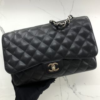 CHANEL BAG MATELASSE CAVIAR SKIN SINGLE FLAP JUMBO 30CM SHW