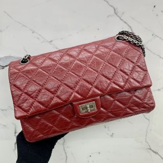 CALFSKIN 28CM LARGE 226 DOUBLE FLAP NO.15 RED