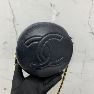 Chanel Coco CC Round Black Chain Bag