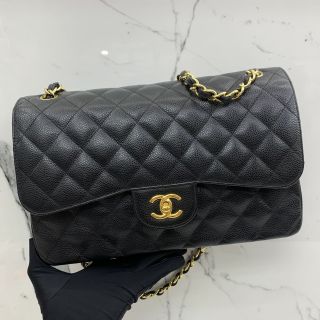 CAVIAR SKIN 30CM JUMBO DOUBLE WFLAP GHW NO 19 W/CARD