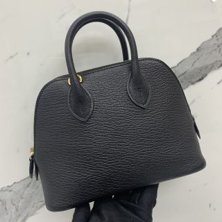 Hermes Mini Bolide 1923 Bag in Black Mysore Leather, U Stamp