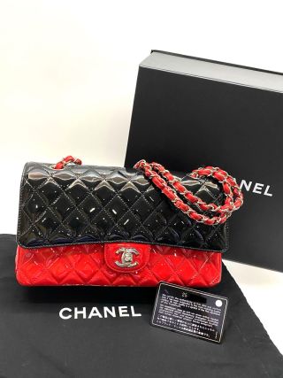 Chanel No.29 Classic Flap Bag, Red and Black Patent Leather