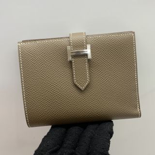 HERMES SLG BEARN COMPACT Z STAMP ETOUPE