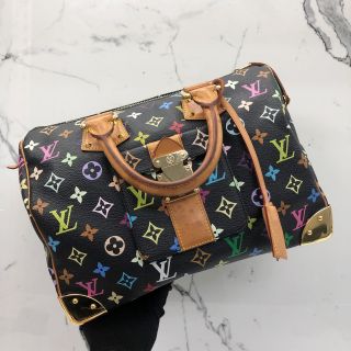 Louis Vuitton Speedy 30 Black Monogram Multicolor Bag