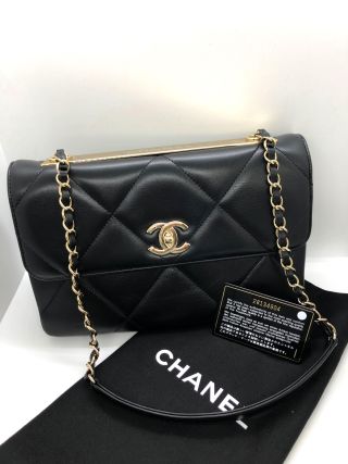 Chanel Bag Lambskin  A92235  Chain Bag No.28/ Condition 