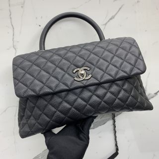 Chanel No.23 Large Coco Handle in Caviar Skin