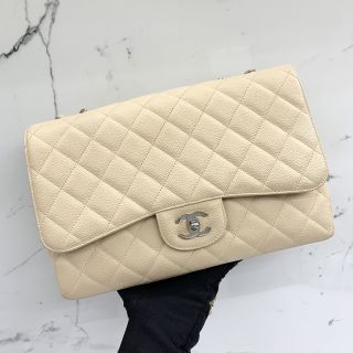 Chanel No.12 Jumbo Single Flap in Caviar Skin