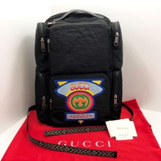 Gucci Black Logo-patched Backpack