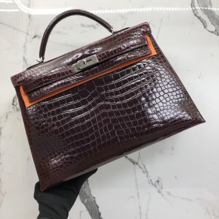 Hermes Bag Kelly Porosus, J Stamp