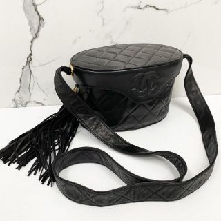 Chanel Lambskin Fringe Vanity Sling Bag