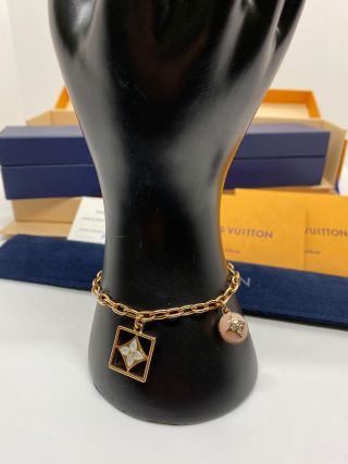 Louis Vuitton B Blossom Bracelet, Pink Gold, White Gold, Pink Opal, MoP Diamond Bracelet