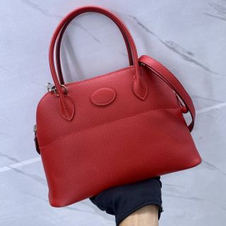 27 VEAU EPSOM T STAMP ROUGE CASAQUE 2 WAY SHOULDER BAG