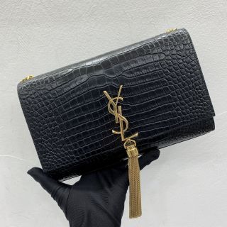 YSL Black Medium Kate Bag