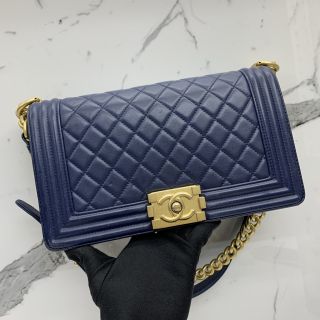 Chanel No.24 Navy Boy in Lambskin