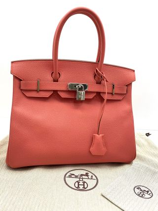 Hermes Birkin 30, Rose Jaipur Epsom, Q Stamp