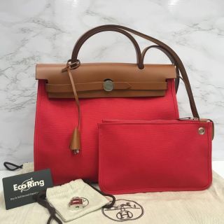 Hermes Bag Red Herbag Shoulder, C Stamp