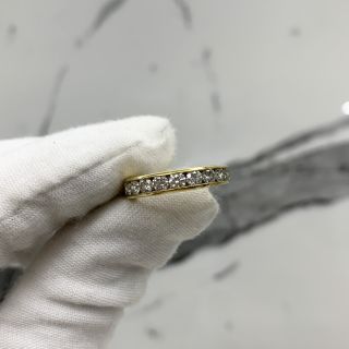 HALF ETERNITY DIAMOND RING,YG 5G