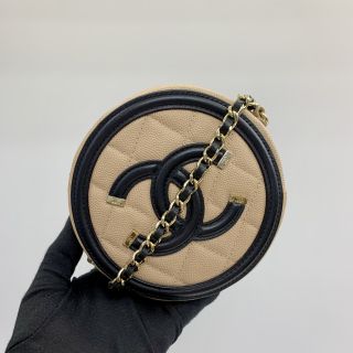 Chanel Bag Caviar Skin Filigree Round Chain 29