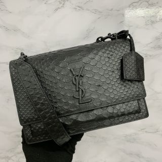 YSL Sunset Bag in Python Leather