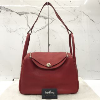 Hermes Bag Lindy 34 Red, Square R Stamp