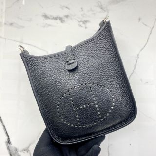 Hermes Evelyn TPM in Black Clemence, Y Stamp