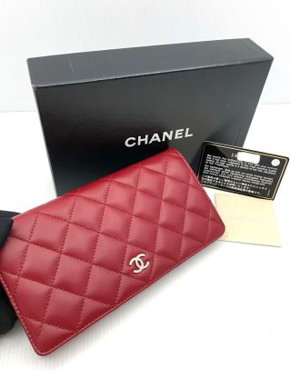 CHANEL LAMBSKIN LONG WALLET No16