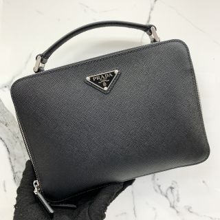 Prada Saffiano Brique Leather 2Way Bag