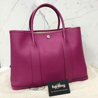 Hermes Bag Garden Party PM Purple, G Square Stamp