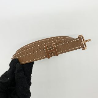 HERMES BELT POP H EPSOM GOLD RGHW B STAMP #75CM