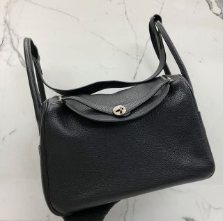 Hermes Bag Black Lindy 34, Q Square Stamp